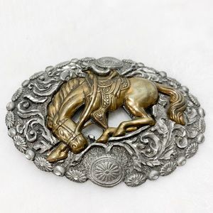 1995 EJC Pewter Country Western Belt Buckle